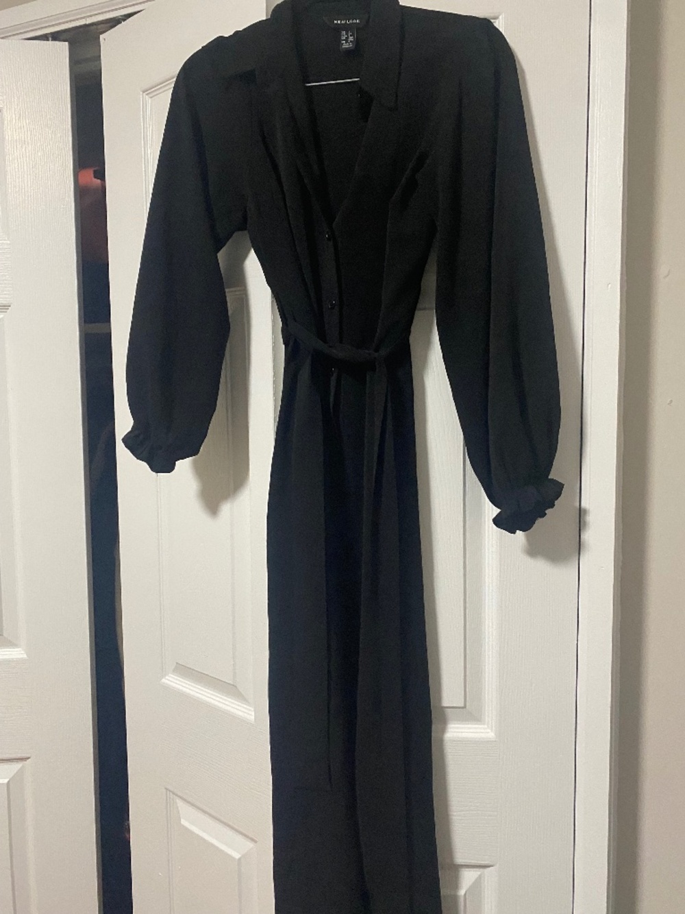 New Look Black Belted Maxi Dress